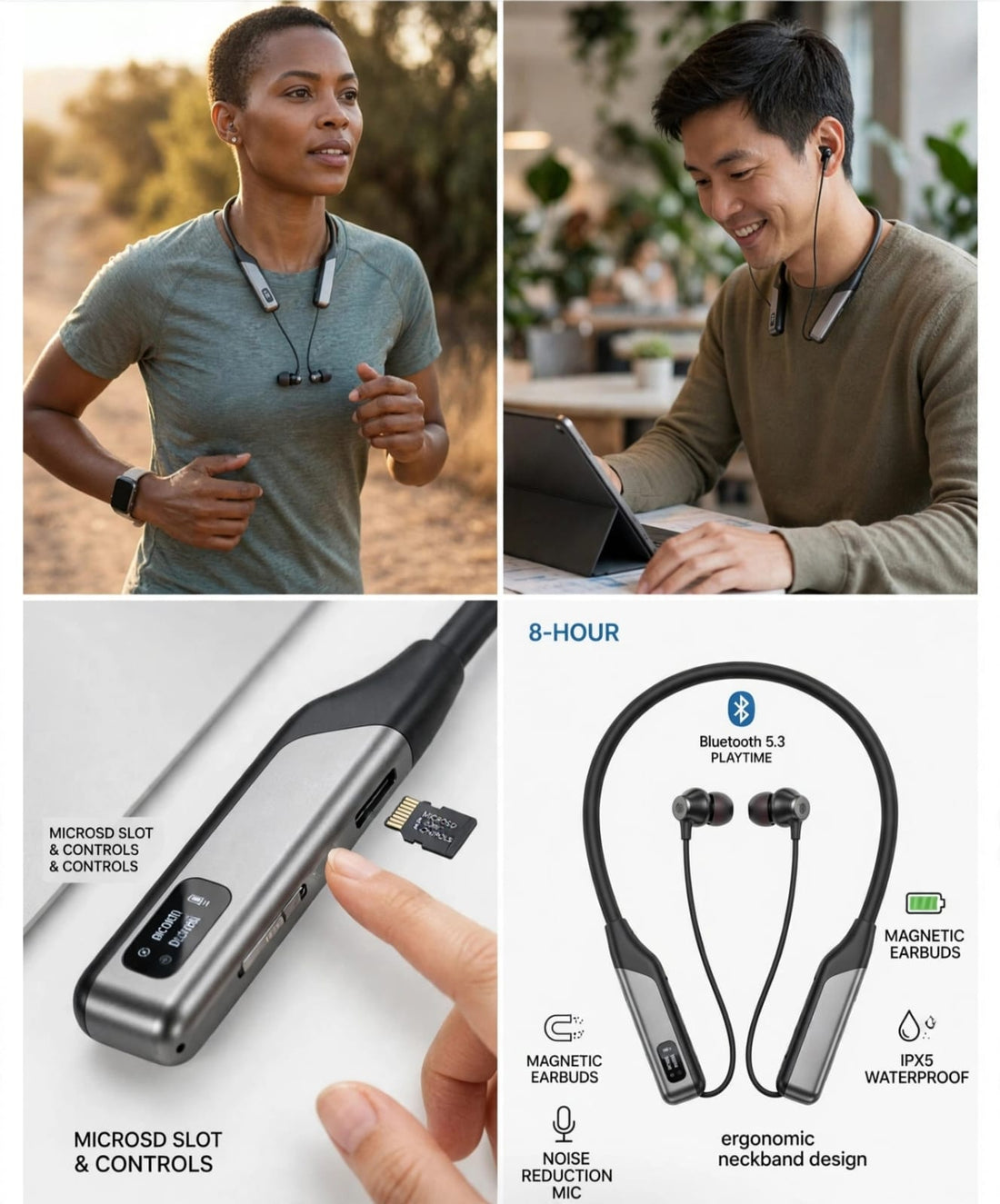XKIN - Magnetic Neckband Wireless Earphones